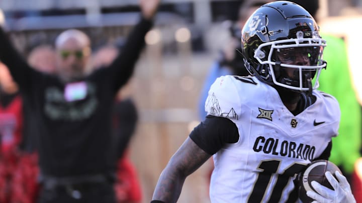 Colorado's LaJohntay Wester scores a touchdown against Texas Tech in a Big 12 football game Saturday, Nov. 9, 2024, at Jones AT&T Stadium.