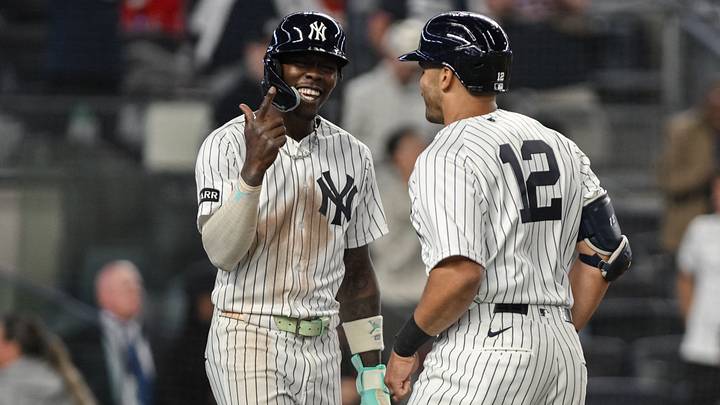 Jazz Chisholm Jr. (left) and Trent Grisham (right) are two of several unrestricted free agents for the New York Yankees. Jazz Chisholm Jr. (left) and Trent Grisham (right) are two of several unrestricted free agents for the New York Yankees.