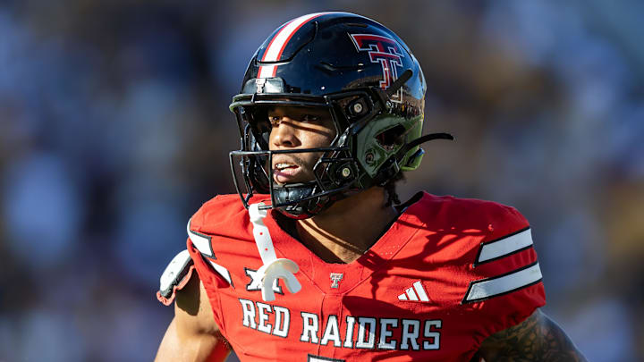 Oct 18, 2025; Tempe, Arizona, USA; Texas Tech Red Raiders wide receiver Reggie Virgil (1) against the Arizona State Sun Devils at Mountain America Stadium. Mandatory Credit: Mark J. Rebilas-Imagn Images Oct 18, 2025; Tempe, Arizona, USA; Texas Tech Red Raiders wide receiver Reggie Virgil (1) against the Arizona State Sun Devils at Mountain America Stadium. Mandatory Credit: Mark J. Rebilas-Imagn Images
