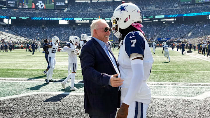 Dallas Cowboys Owner, President and general manager Jerry Jones with cornerback Trevon Diggs. Dallas Cowboys Owner, President and general manager Jerry Jones with cornerback Trevon Diggs.
