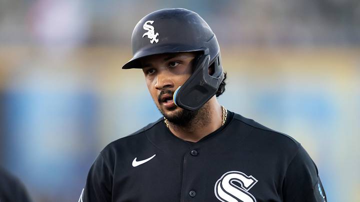 Mar 19, 2026; Peoria, Arizona, USA; Chicago White Sox outfielder Everson Pereira against the San Diego Padres during a spring training game at Peoria Sports Complex. Mandatory Credit: Mark J. Rebilas-Imagn Images Mar 19, 2026; Peoria, Arizona, USA; Chicago White Sox outfielder Everson Pereira against the San Diego Padres during a spring training game at Peoria Sports Complex. Mandatory Credit: Mark J. Rebilas-Imagn Images