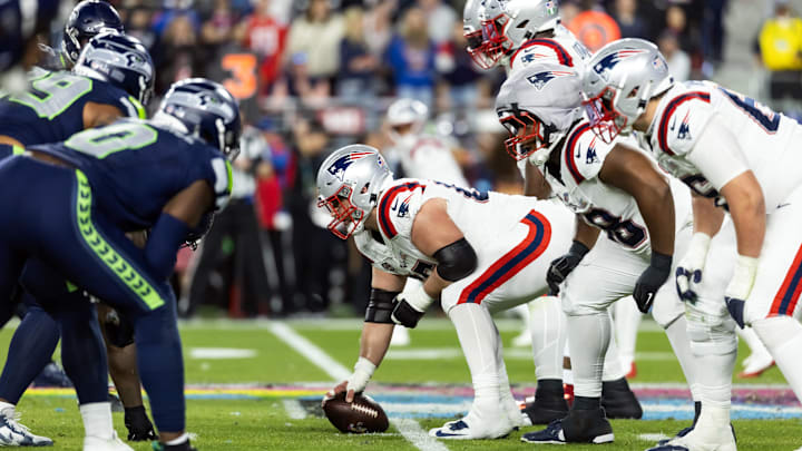 The New England Patriots face the Seattle Seahawks during Super Bowl LX at Levi's Stadium.