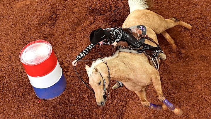 Hayle Gibson-Stillwell running the fastest time of the rodeo in round two of bracket two at the Fort Worth Stock Show and Rodeo