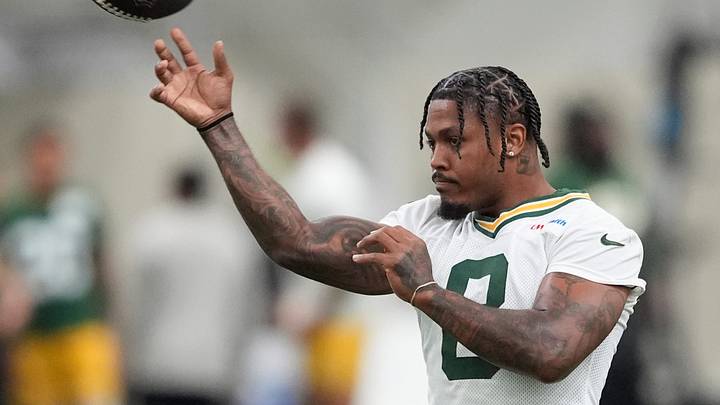 Green Bay Packers Josh Jacobs (8) participates in mandatory minicamp Thursday, June 11, 2026, at the Don Hutson Center in Green Bay, Wisconsin. 
Dan Powers/USA TODAY NETWORK-Wisconsin