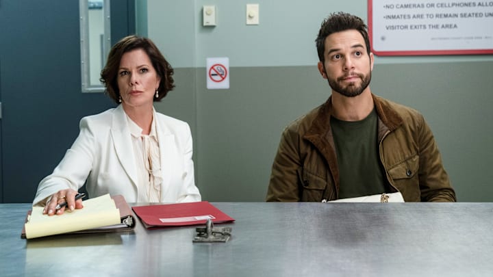 “Let the Wright One In” – Margaret attempts to join an elite philanthropy club and must represent a former philanthropy employee when she is accused of smuggling drugs using the club as a cover. Also, Todd goes undercover as a waiter to build a relationship with the employees of the elite club, on the new CBS Original drama SO HELP ME TODD, Thursday, Oct. 27 (9:00-10:00 PM, ET/PT) on the CBS Television Network, and available to stream live and on demand on Paramount+. Pictured: Marcia Gay Harden