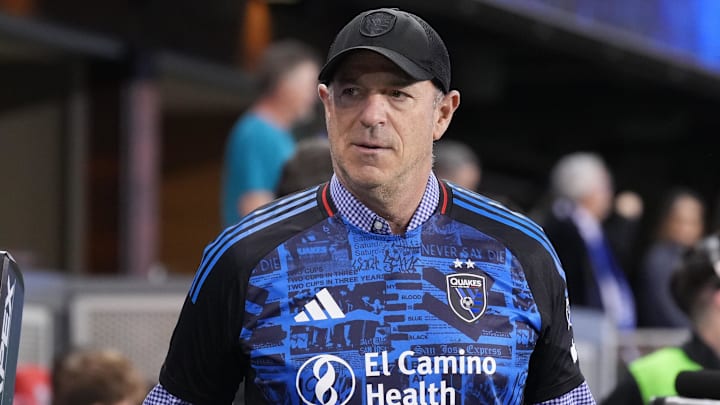 Feb 22, 2025; San Jose, California, USA; San Jose Earthquakes owner John Fisher before the game against Real Salt Lake at PayPal Park. Mandatory Credit: Darren Yamashita-Imagn Images