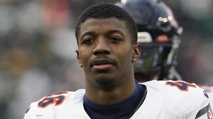 Chicago Bears cornerback Christian Matthew during warmups before a game against the Green Bay Packers at Lambeau Field. 
