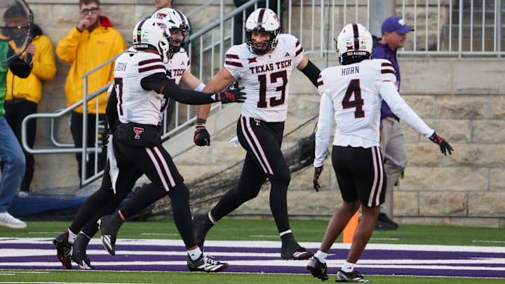 Texas Tech Red Raiders linebacker Ben Roberts, Brenden Jordan and cornerback Maurion Horn
