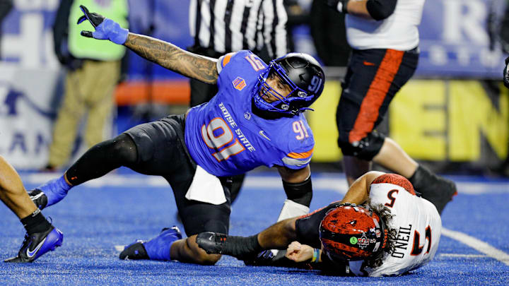 Boise State Broncos defensive end Ahmed Hassanein.