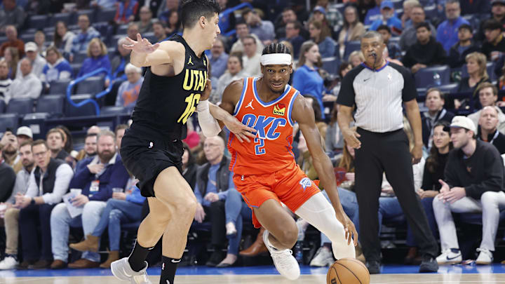 Oklahoma City Thunder guard Shai Gilgeous-Alexander (2).