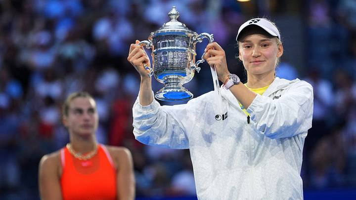 Elena Rybakina celebrates with the winner's trophy after her final match against Aryna Sabalenka at the 2026 US Open IMAGN IMAGES via Reuters/Robert Deutsch Elena Rybakina celebrates with the winner's trophy after her final match against Aryna Sabalenka at the 2026 US Open IMAGN IMAGES via Reuters/Robert Deutsch