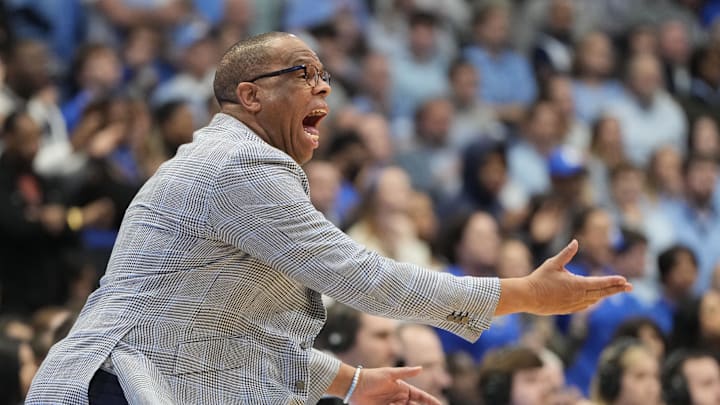 Feb 3, 2024; Chapel Hill, North Carolina, USA;  North Carolina Tar Heels head coach Hubert Davis