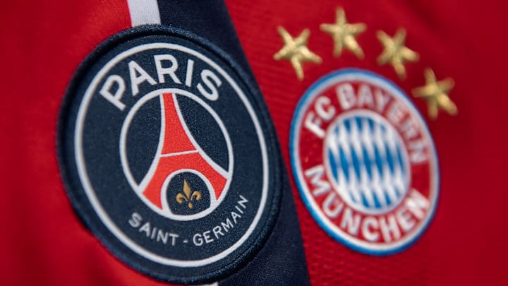 The Paris Saint-Germain and Bayern Munich Club Badges