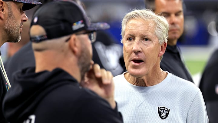 Pete Carroll with the Las Vegas Raiders Pete Carroll with the Las Vegas Raiders