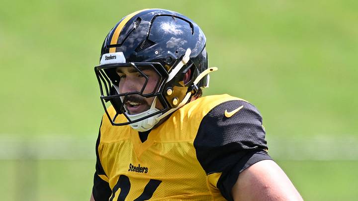 Aug 03, 2026; Latrobe, PA, USA; Pittsburgh Steelers defensive end Gabriel Rubio (96) participates in a practice session at Training camp at Saint Vincent College. Mandatory Credit: Barry Reeger-Imagn Images Aug 03, 2026; Latrobe, PA, USA; Pittsburgh Steelers defensive end Gabriel Rubio (96) participates in a practice session at Training camp at Saint Vincent College. Mandatory Credit: Barry Reeger-Imagn Images