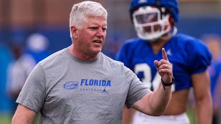 Florida   s Ron Roberts will serve as executive head coach, co-defensive coordinator and linebackers coach. Roberts was coaching drills Saturday. The Florida Gators held their second Spring football practice at Sanders Practice Fields in Gainesville, FL on Saturday, March 9, 2024. [Doug Engle/Gainesville Sun]
