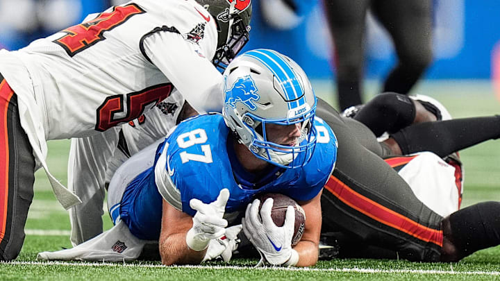 Detroit Lions tight end Sam LaPorta (87).