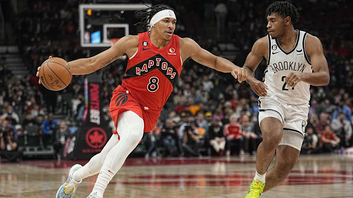 Toronto Raptors guard Ron Harper Jr. (8) 