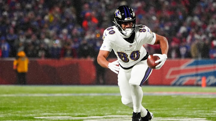 Baltimore Ravens tight end Isaiah Likely.