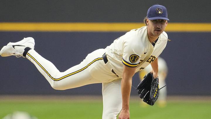 May 12, 2026; Milwaukee, Wisconsin, USA; Milwaukee Brewers pitcher Brandon Sproat (23) delivers a pitch against the San Diego Padres in the first inning at American Family Field. Mandatory Credit: Michael McLoone-Imagn Images May 12, 2026; Milwaukee, Wisconsin, USA; Milwaukee Brewers pitcher Brandon Sproat (23) delivers a pitch against the San Diego Padres in the first inning at American Family Field. Mandatory Credit: Michael McLoone-Imagn Images