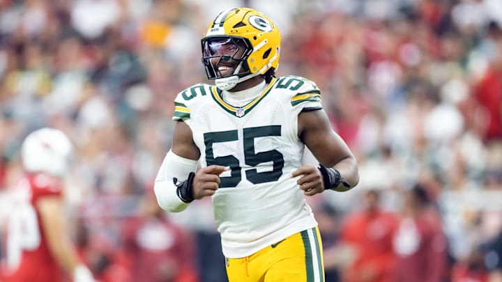 Green Bay Packers defensive lineman Kingsley Enagbare (55) against the Arizona Cardinals at State Farm Stadium.