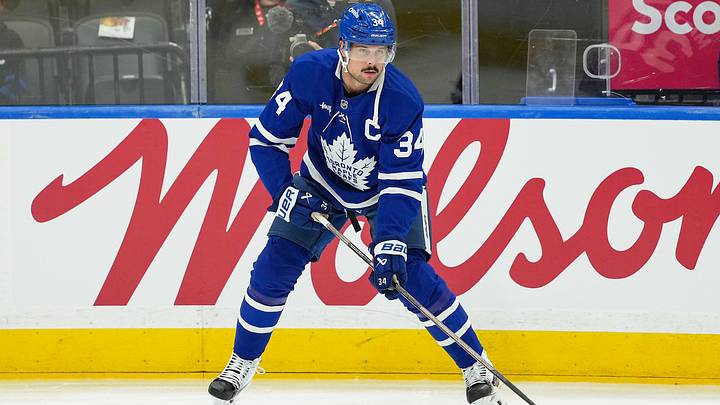 Auston Matthews and the Leafs hit the road in Las Vegas. Auston Matthews and the Leafs hit the road in Las Vegas.