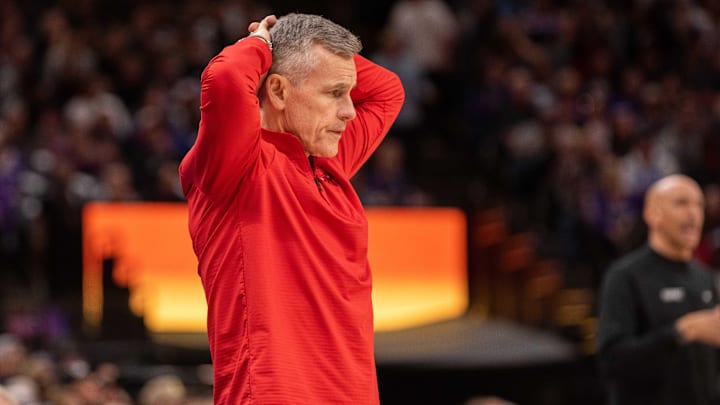 Mar 20, 2025; Sacramento, California, USA; Chicago Bulls head coach Billy Donovan reacts to a call during the fourth quarter of the game against the Sacramento Kings at Golden 1 Center. Mandatory Credit: Ed Szczepanski-Imagn Images