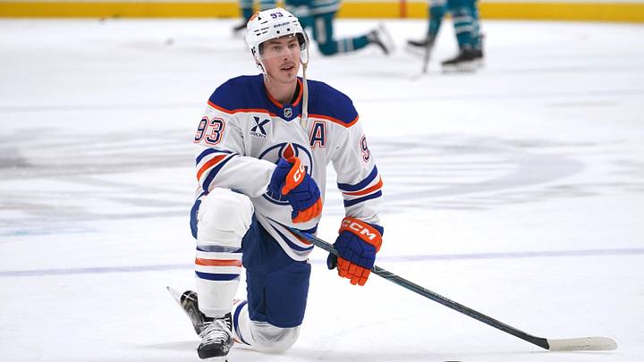 Apr 8, 2026; San Jose, California, USA; Edmonton Oilers center Ryan Nugent-Hopkins (93) warms up before the game against the San Jose Sharks at SAP Center at San Jose. Mandatory Credit: David Gonzales-Imagn Images Apr 8, 2026; San Jose, California, USA; Edmonton Oilers center Ryan Nugent-Hopkins (93) warms up before the game against the San Jose Sharks at SAP Center at San Jose. Mandatory Credit: David Gonzales-Imagn Images