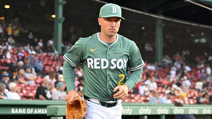 Boston Red Sox third baseman Alex Bregman takes the field before a game against the Atlanta Braves on May 16 at Fenway Park.