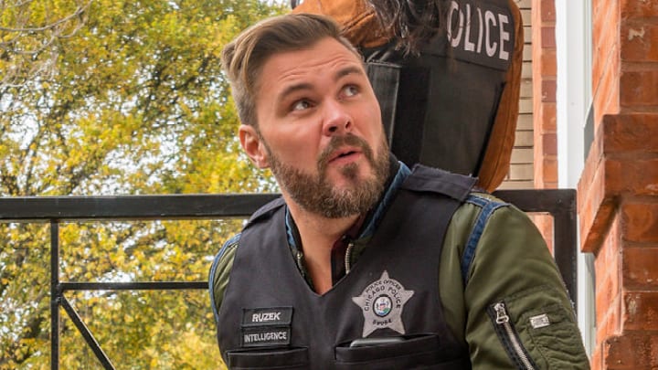 CHICAGO P.D. -- "Mercy" Episode 710 -- Pictured: (l-r) Patrick John Flueger as Officer Adam Ruzek, Lisseth Chavez as Officer Vanessa Rojas -- (Photo by: Matt Dinerstein/NBC)