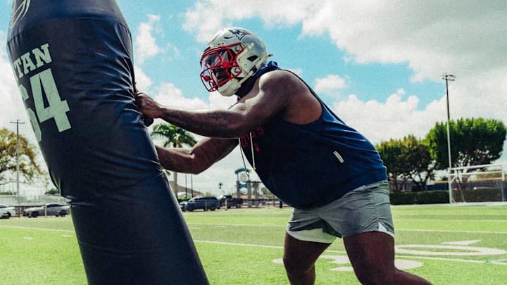 New England Patriots defensive tackle Leonard Taylor III working out in the offseason. New England Patriots defensive tackle Leonard Taylor III working out in the offseason.