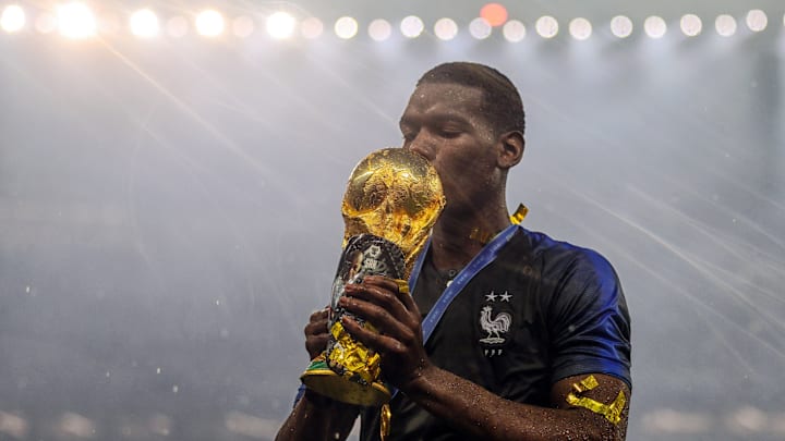 Paul Pogba lifted the World Cup with France in 2018