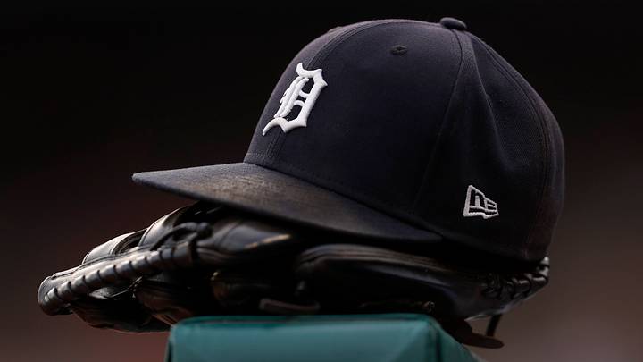 Detroit Tigers hat and glove Detroit Tigers hat and glove