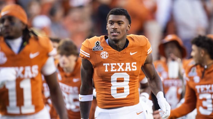 Texas Longhorns tight end Amari Niblack against the Clemson Tigers during the CFP National playoff first round at Darrell K Royal-Texas Memorial Stadium.