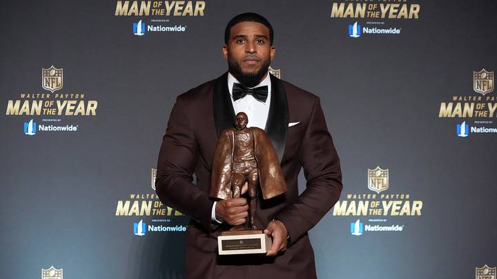 NFL linebacker Bobby Wagner poses with the Walter Payton Man of the Year award at the NFL Honors show NFL linebacker Bobby Wagner poses with the Walter Payton Man of the Year award at the NFL Honors show