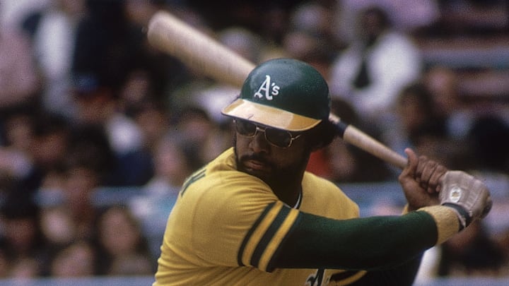 1973; Unknown location, USA; FILE PHOTO; Oakland Athletics outfielder Reggie Jackson in action at the plate during the 1973 season. Mandatory Credit: Malcolm Emmons-USA TODAY NETWORK 1973; Unknown location, USA; FILE PHOTO; Oakland Athletics outfielder Reggie Jackson in action at the plate during the 1973 season. Mandatory Credit: Malcolm Emmons-USA TODAY NETWORK