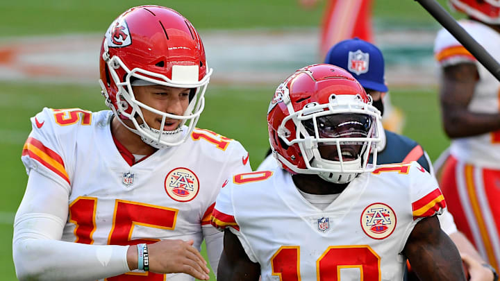 Tyreek Hill shared a friendly jab at Patrick Mahomes on social media over the weekend