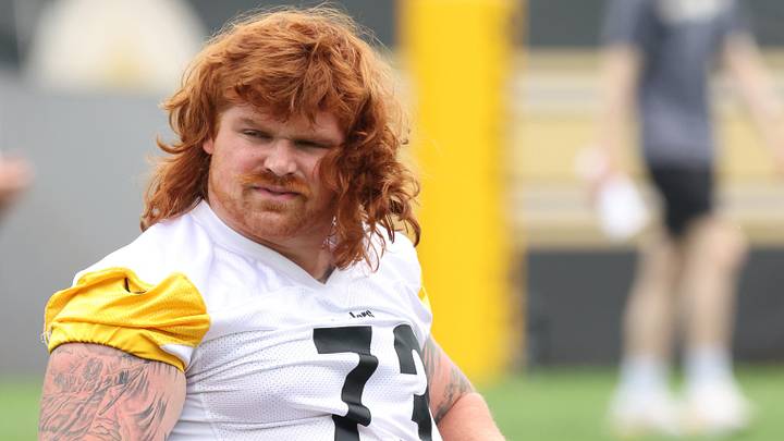 Jun 9, 2026; Pittsburgh, PA, USA; Pittsburgh Steelers offensive guard Gennings Dunker (73) participates in drills during Minicamp at UPMC Rooney Sports Complex. Mandatory Credit: Charles LeClaire-Imagn Images Jun 9, 2026; Pittsburgh, PA, USA; Pittsburgh Steelers offensive guard Gennings Dunker (73) participates in drills during Minicamp at UPMC Rooney Sports Complex. Mandatory Credit: Charles LeClaire-Imagn Images