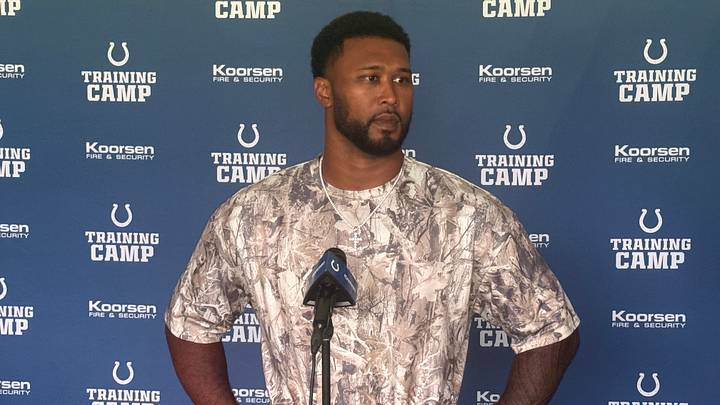 Colts DT DeForest Buckner speaks to the media at the start of training camp. Colts DT DeForest Buckner speaks to the media at the start of training camp.