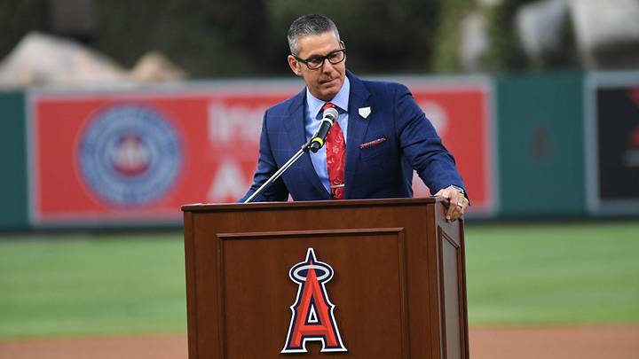 Victor Rojas an American baseball broadcaster, announced the pregame ceremony for Vladimir Guerrero's Hall of Fame induction before the game between Los Angeles Angels and Oakland Athletics at Angel Stadium of Anaheim on Aug. 10, 2018. Victor Rojas an American baseball broadcaster, announced the pregame ceremony for Vladimir Guerrero's Hall of Fame induction before the game between Los Angeles Angels and Oakland Athletics at Angel Stadium of Anaheim on Aug. 10, 2018.