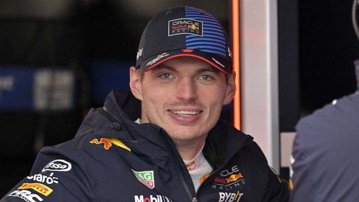 Jun 7, 2024; Montreal, Quebec, CAN; Red Bull Racing driver Max Verstappen (NED) in the pit lane during the practice session at Circuit Gilles Villeneuve. Mandatory Credit: Eric Bolte-Imagn Images
