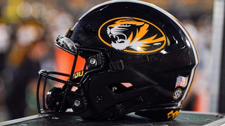 Aug 29, 2024; Columbia, Missouri, USA; A general view of a Missouri Tigers helmet during the first half of the game against the Murray State Racers at Faurot Field at Memorial Stadium. Mandatory Credit: Denny Medley-Imagn Images Aug 29, 2024; Columbia, Missouri, USA; A general view of a Missouri Tigers helmet during the first half of the game against the Murray State Racers at Faurot Field at Memorial Stadium. Mandatory Credit: Denny Medley-Imagn Images