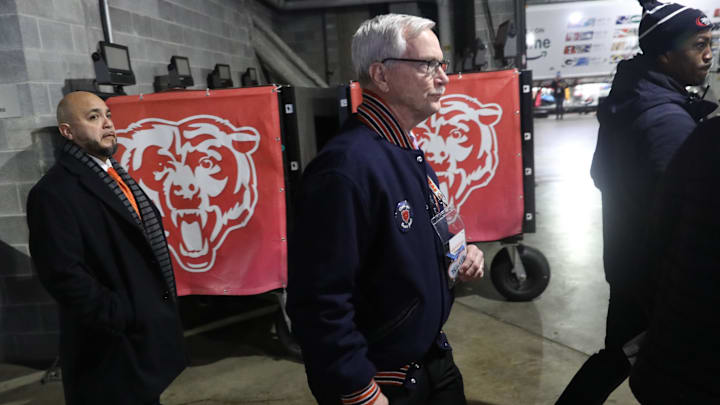 Bears owner George McCaskey at Soldier Field. Some shares of Bears stock could be sold but it's possible it might not involve the McCaskeys' shares.