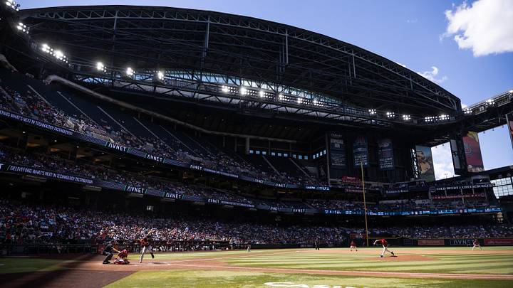 Apr 1, 2026; Phoenix, Arizona, USA; Overall view of Chase Field during the Detroit Tigers against the Arizona Diamondbacks. Mandatory Credit: Mark J. Rebilas-Imagn Images Apr 1, 2026; Phoenix, Arizona, USA; Overall view of Chase Field during the Detroit Tigers against the Arizona Diamondbacks. Mandatory Credit: Mark J. Rebilas-Imagn Images