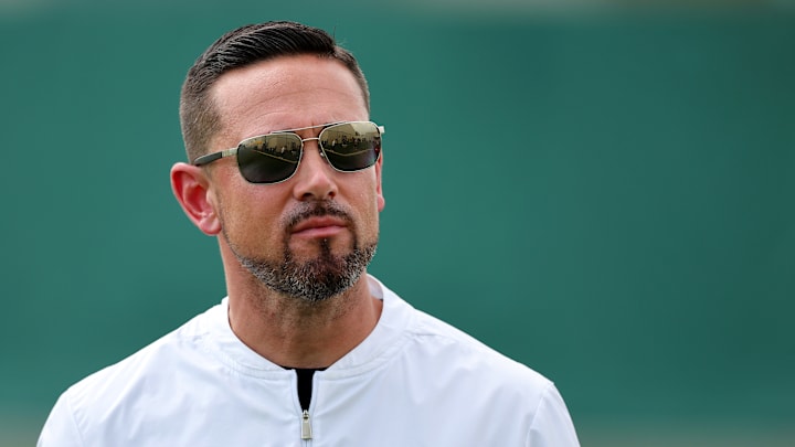 Green Bay Packers head coach Matt LaFleur at OTAs