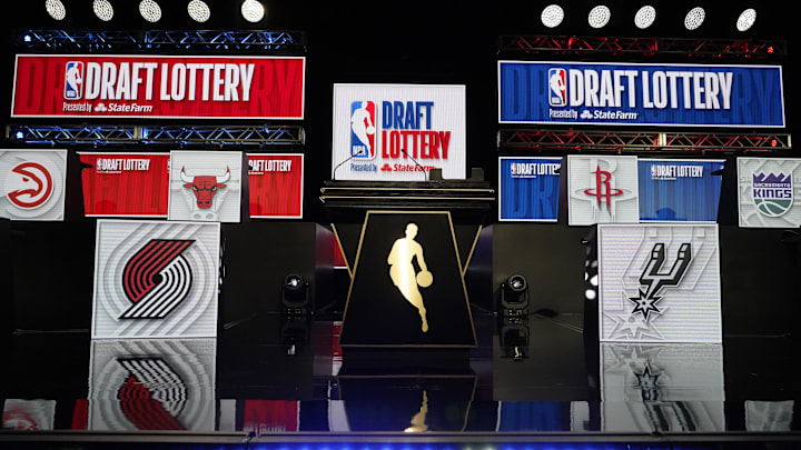 May 12, 2024; Chicago, IL, USA; A overall shot of the 2024 NBA Draft Lottery at McCormick Place West