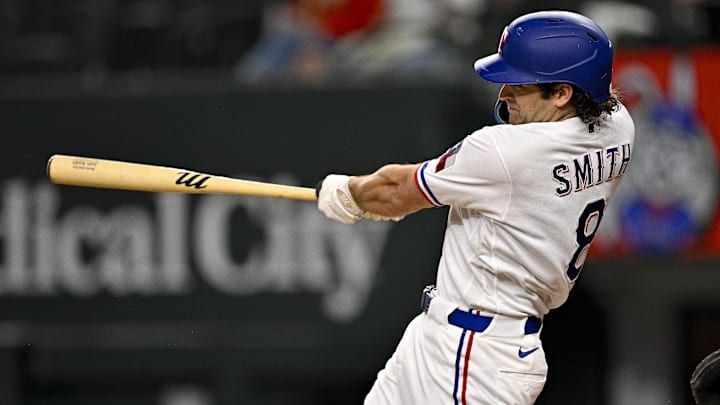 Texas Rangers second baseman Josh Smith.