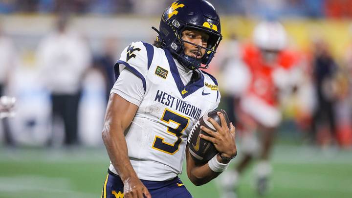 West Virginia Mountaineers quarterback Michael Hawkins Jr. West Virginia Mountaineers quarterback Michael Hawkins Jr.