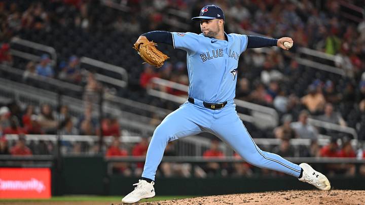 Toronto Blue Jays pitcher Mason Fluharty.
