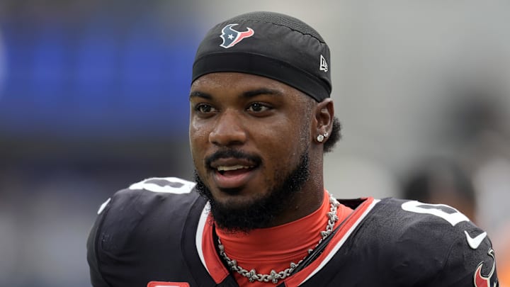 Houston Texans linebacker Azeez Al-Shaair during the game against the Los Angeles Rams at SoFi Stadium. 